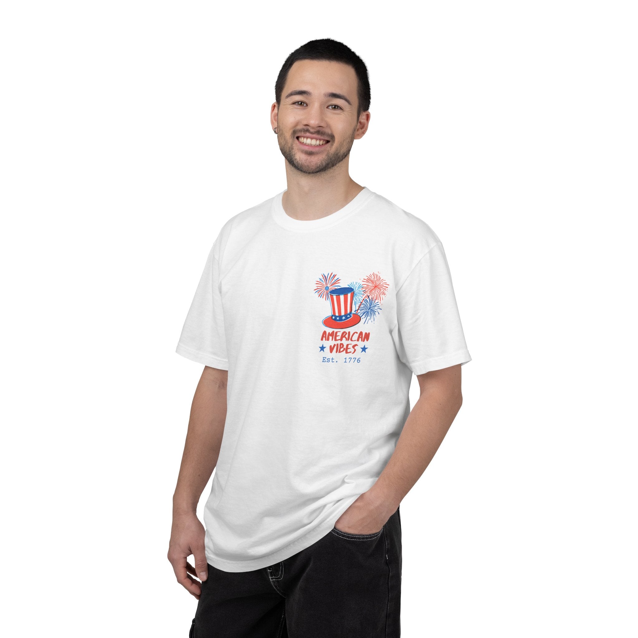 Patriotic 1776 T-shirt — "American Vibes" Freedom Graphic Tee
