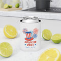 Can Cooler — "American Vibes Est. 1776" Patriotic 4th of July Drink Koozie